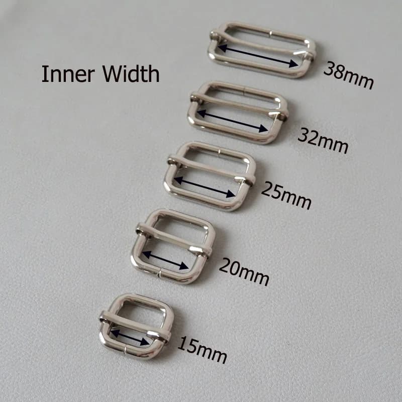 1 peça 15mm 20mm 25mm 32mm 38mm bolsa mochila acessórios fivela de metal ajustador para cinto gancho hardware coleira de animal de estimação fecho