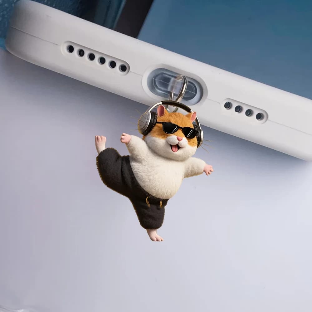 Bonito 2d plana acrílico gato poeira plug para iphone conector e tipo-c conector oval dos desenhos animados telefone poeira plug pingente