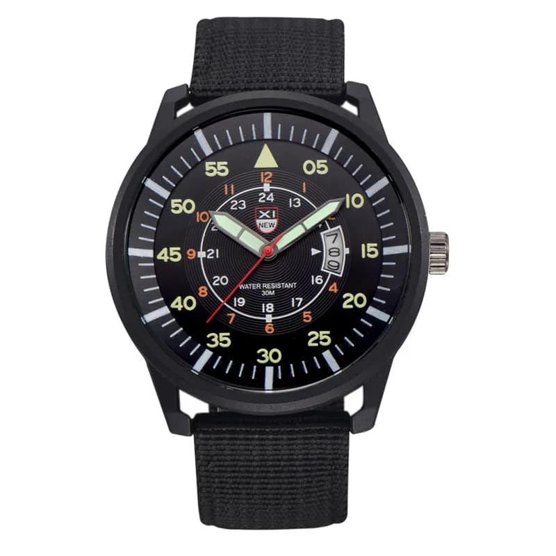 Montre homme xinew marca relógios para homens moda banda de náilon simples esportes presentes data quartzo relógio de pulso relogios masculinos 2024