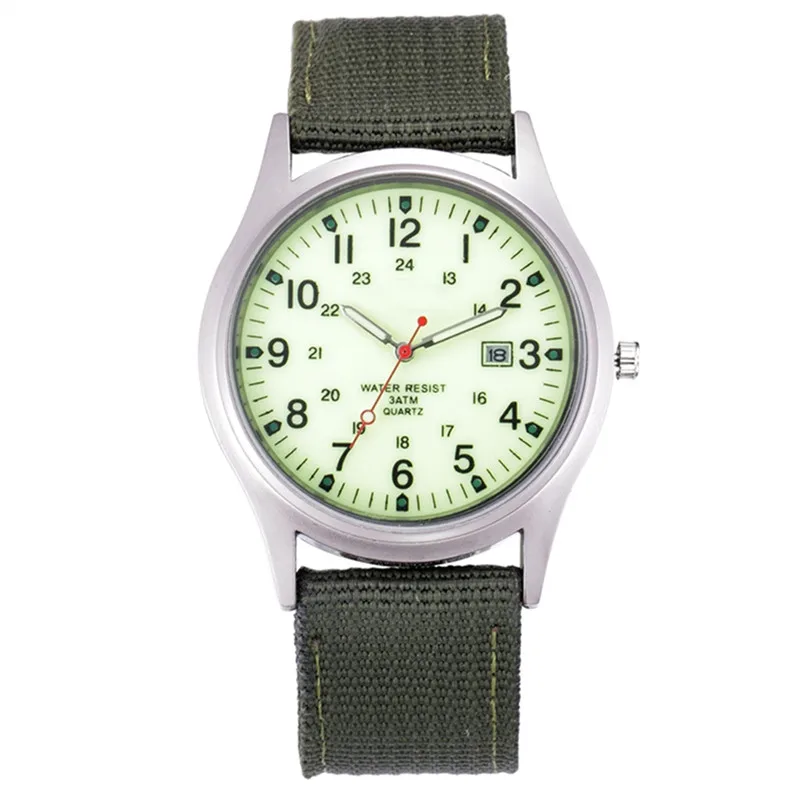 1 pc/lote relógios de marca baratos para homens montre homme moda banda de náilon esportes data do exército relógio de quartzo barato erkek saat relogio