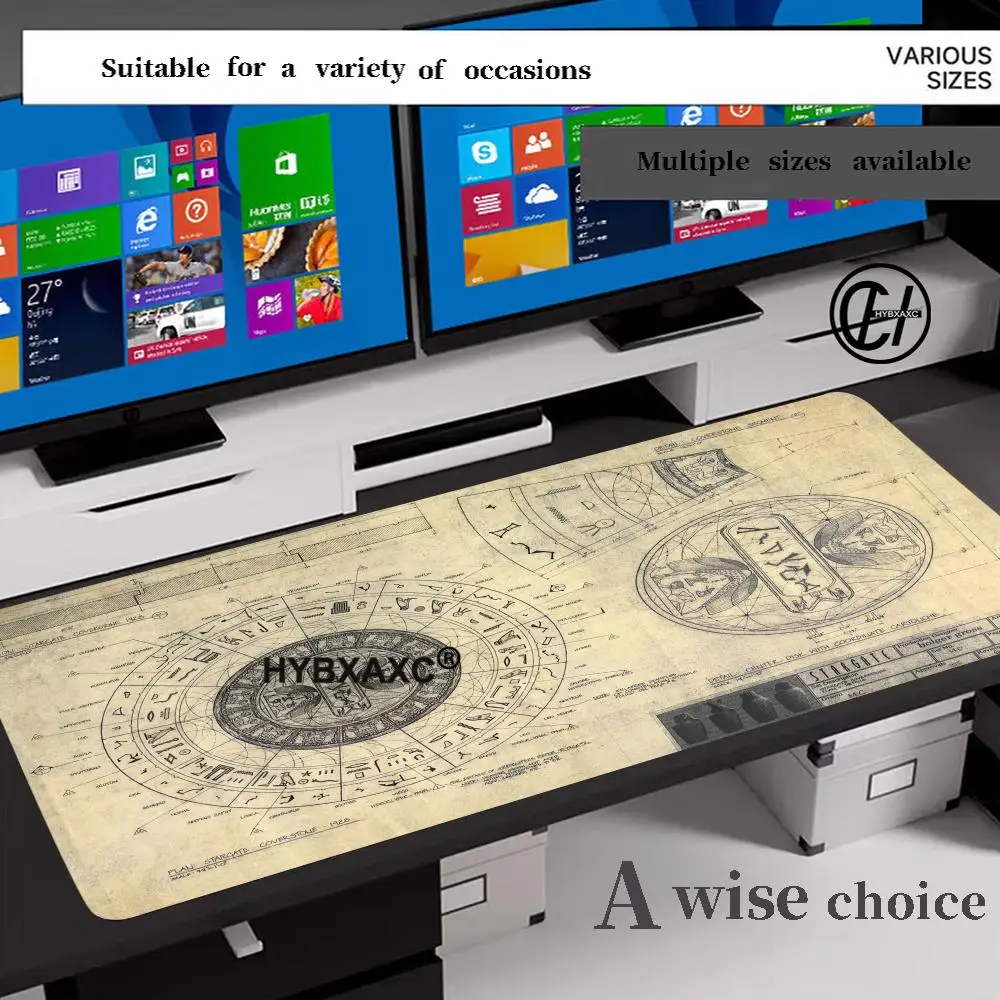 Mousepad HD Stargate SG-1 para Computador e Notebook, Antiderrapante, Acessórios de Escritório, Decoração para Gamers, Grande Mouse Pad