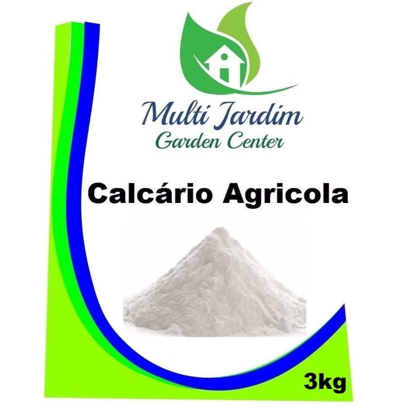 3kg Calcário Agrícola Dolomitico Calfétil Corretor De Solo Adubo Fertilizante Calcario