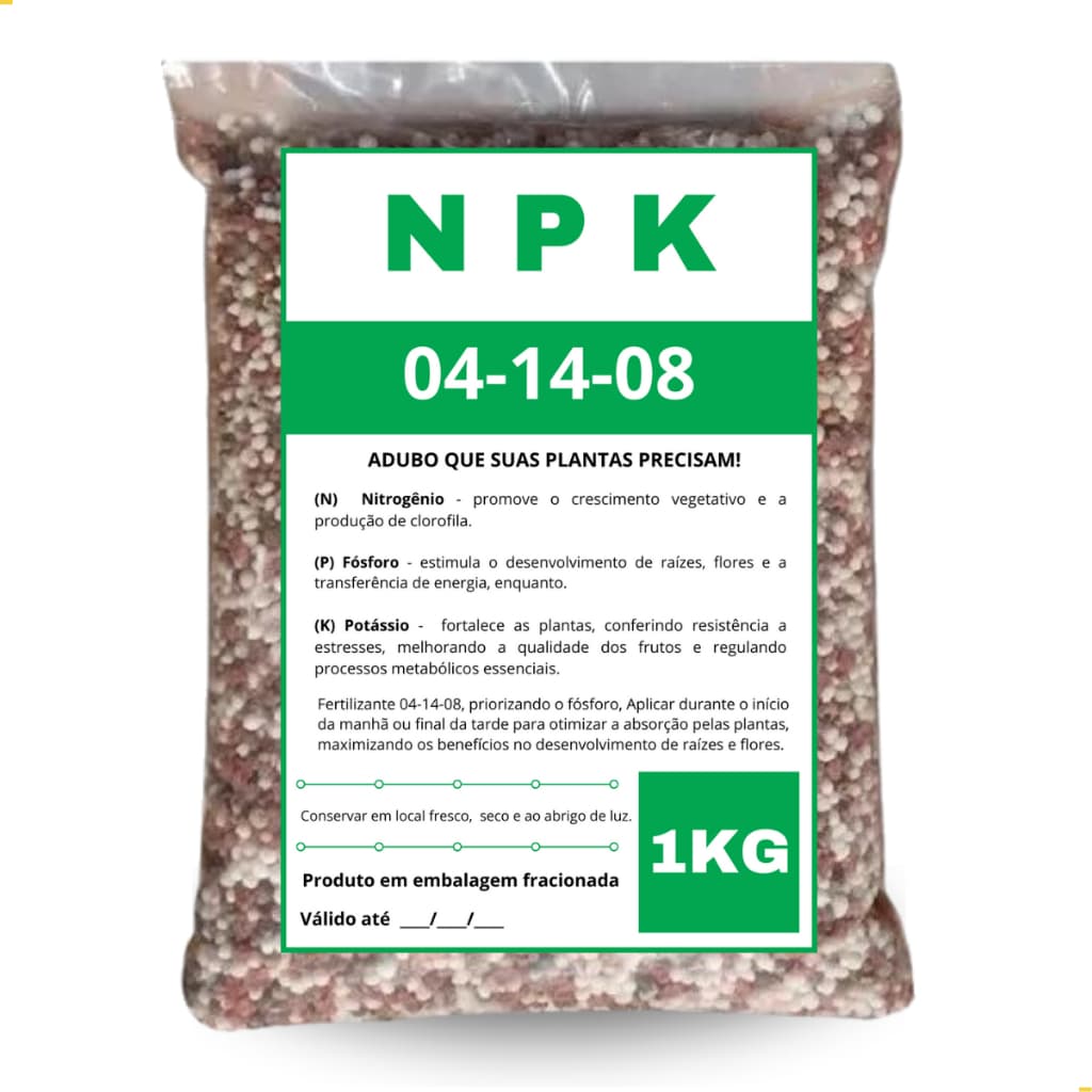 Adubo 04-14-08 - 1kg Fertilizante N Potássio C/ Ureia