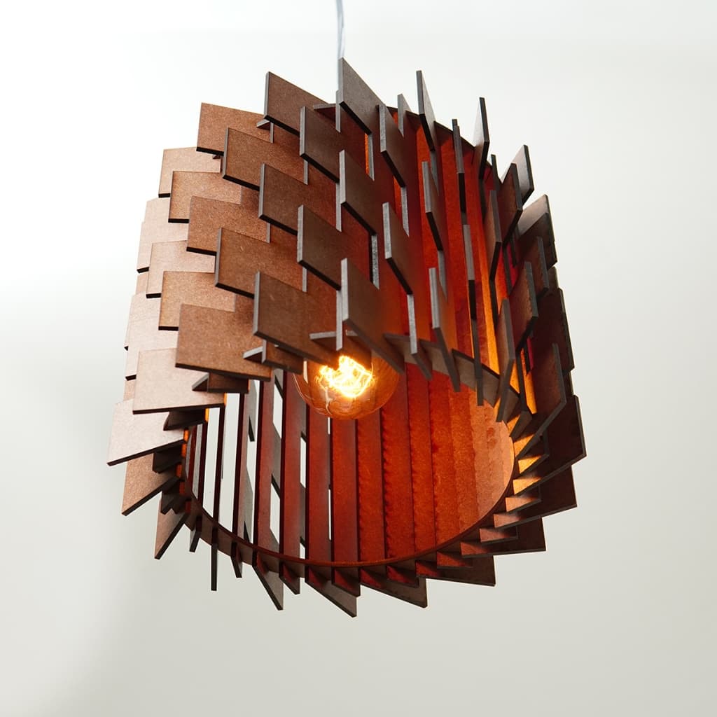 Lustre Decoração Pendente Madeira Mdf Rústico Tendência Achadinhos da Shopee Barato