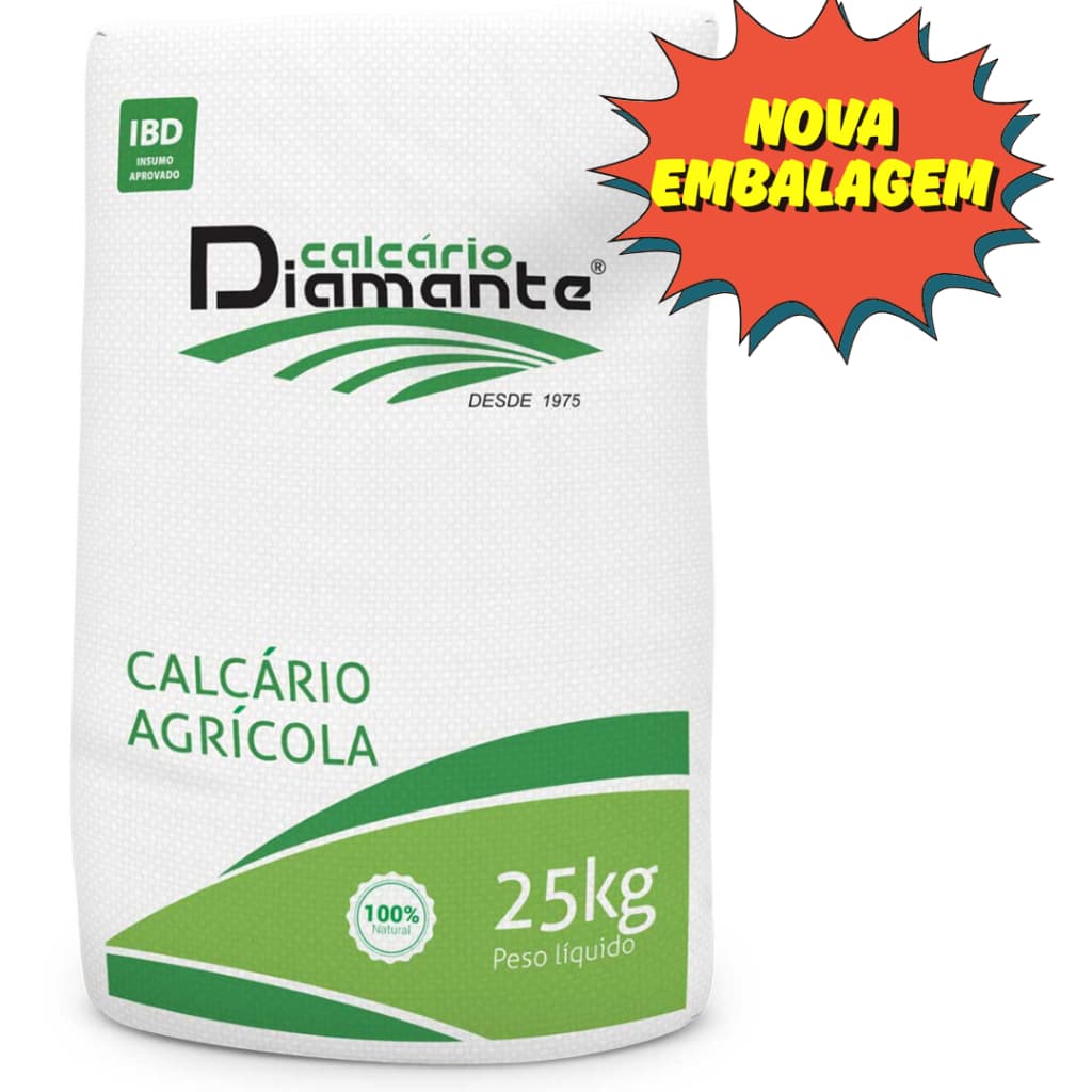 Calcário Dolomítico Diamante – 1 kg a 25 kg Adubo para Plantas e Hortas - Calagem do Solo.