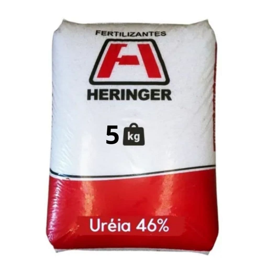 ADUBO URÉIA HERINGER 5 KG 46% JARDIM GRAMADO PLANTAÇÃO VASOS E SOLO