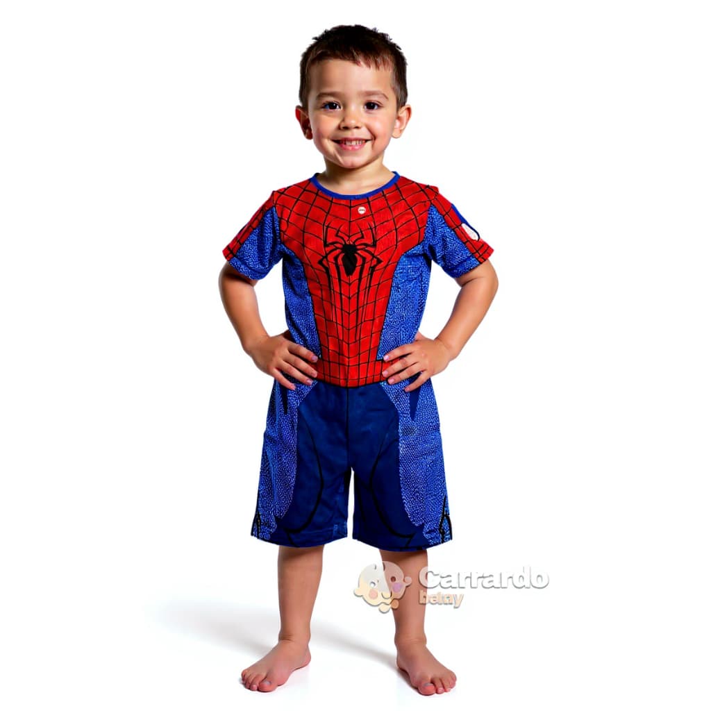 Roupa do Homem Aranha Infantil Menino Super Heróis Barata Premium Achadinhos Criança Halloween