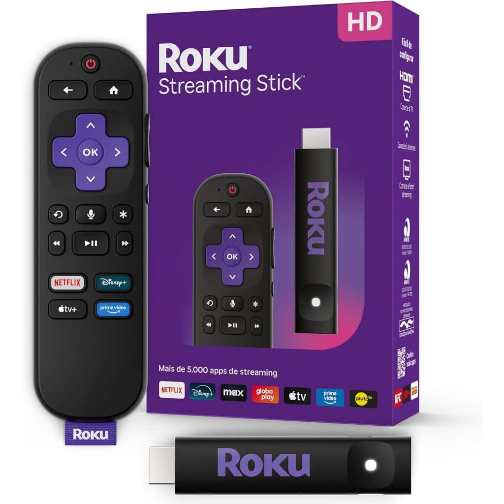 Roku Streaming Stick 2025, Dispositivo para TV HD/FHD