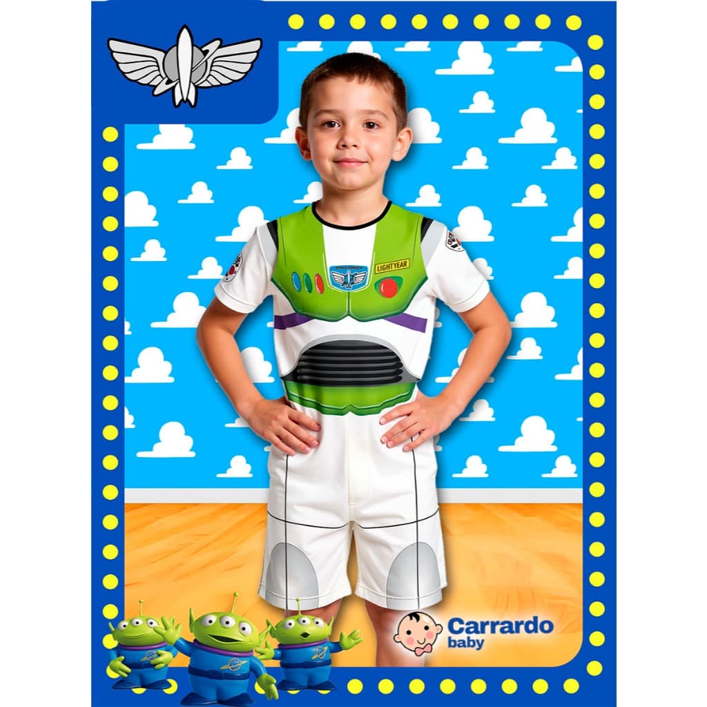 Fantasia Infantil Menino Buzz Lightyear Toy Story Festa de Aniversário Temática Achadinhos Barato
