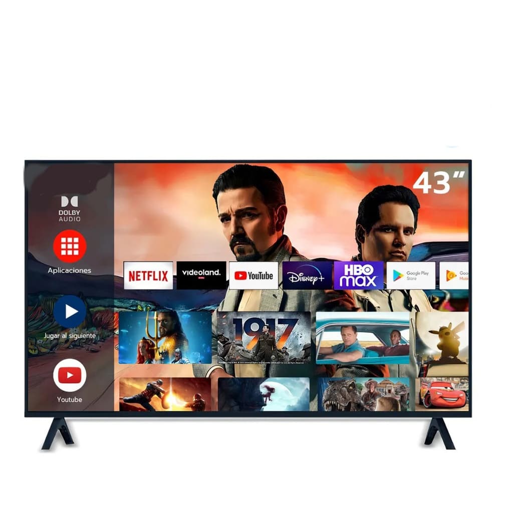 Smart TV HD(43/24/32/40polegadas)Android HDMI USB Wi-Fi, Tela Full HD - Com Controle Remoto Padrão