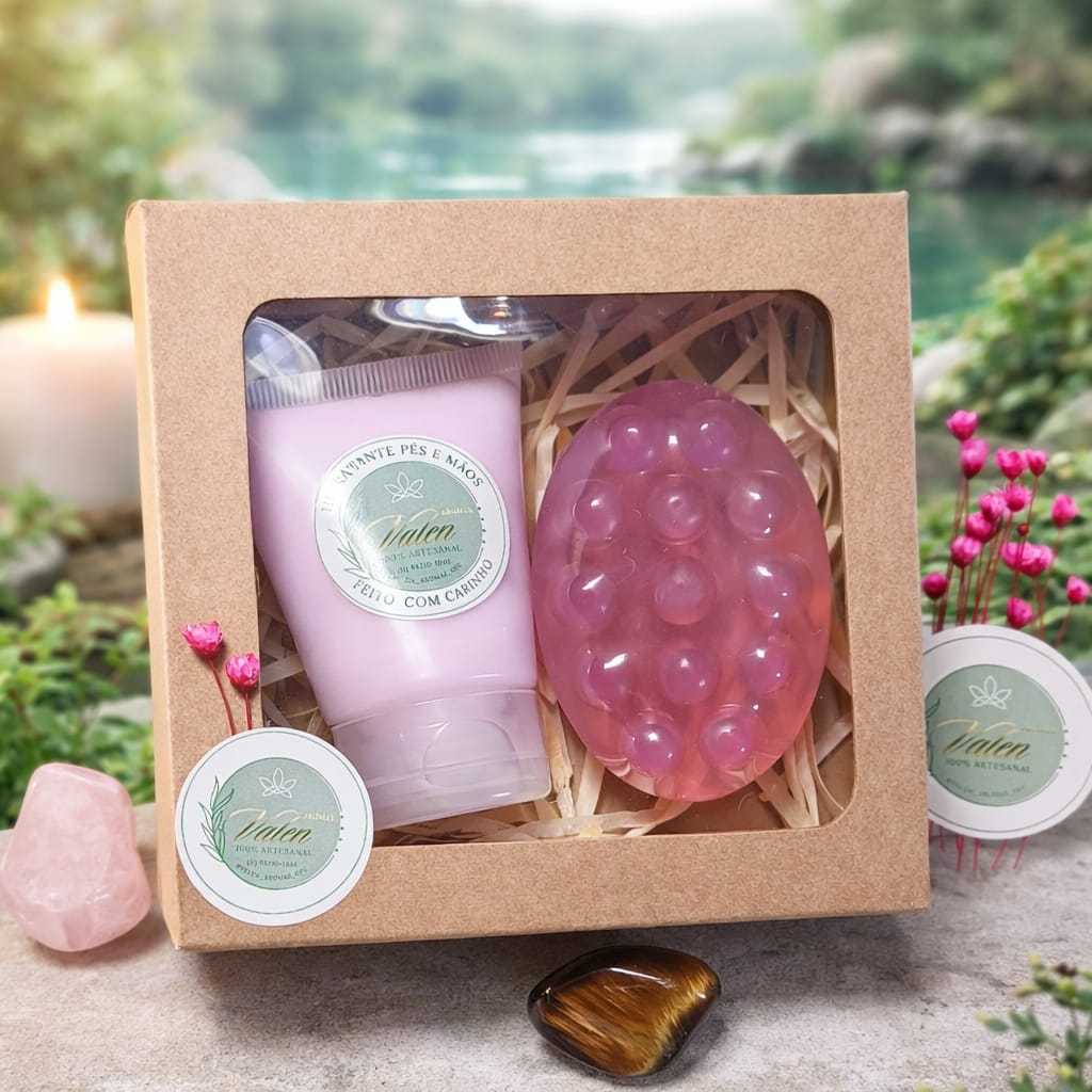 Mimo para mulher com creme hidratante para as mãos com Ureia+Sabonete Presente Dia dos Namorados