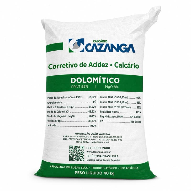 Calcário dolomítico cinza  100% agrícola corretor de acidez e performance de solo