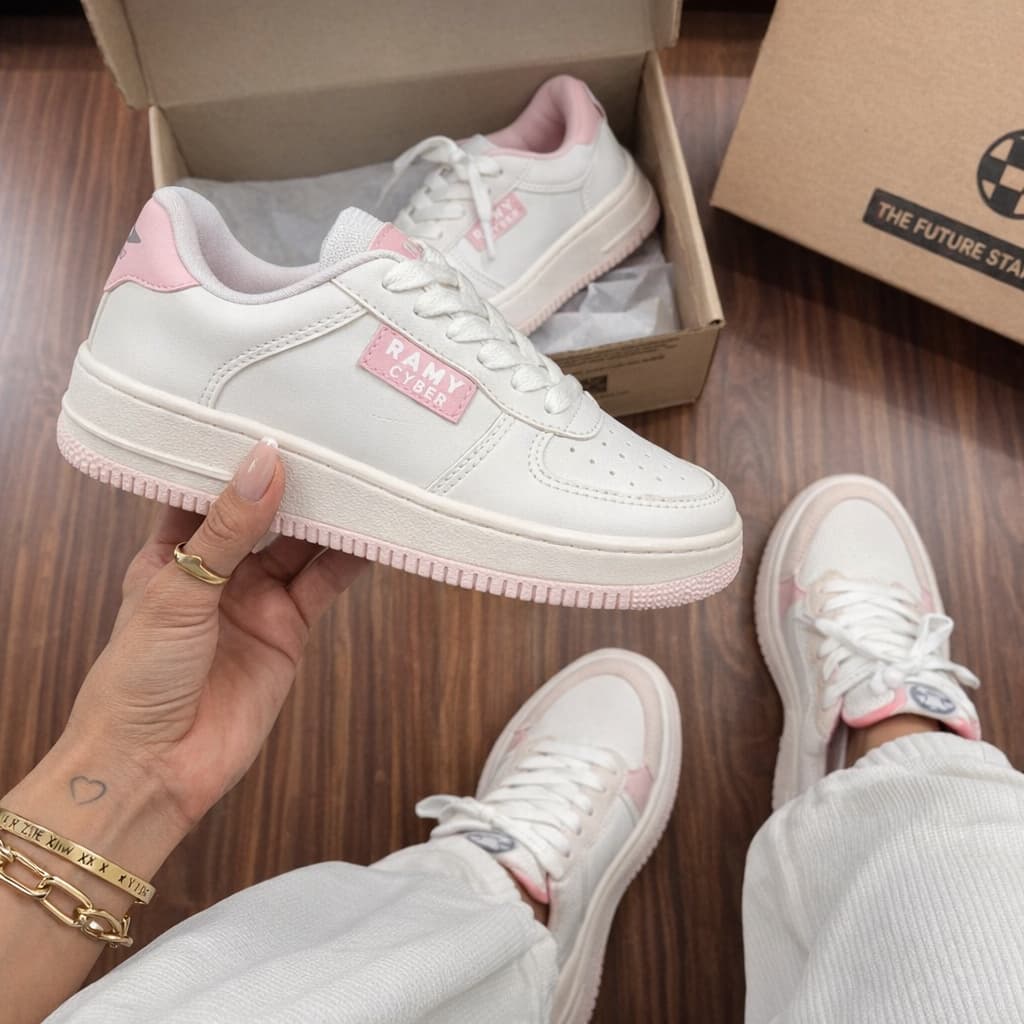 Tênis Feminino Masculino Air Casual Forma Padrão Confortável Casual Do 34 ao 43 Ramy Cyber Promoção