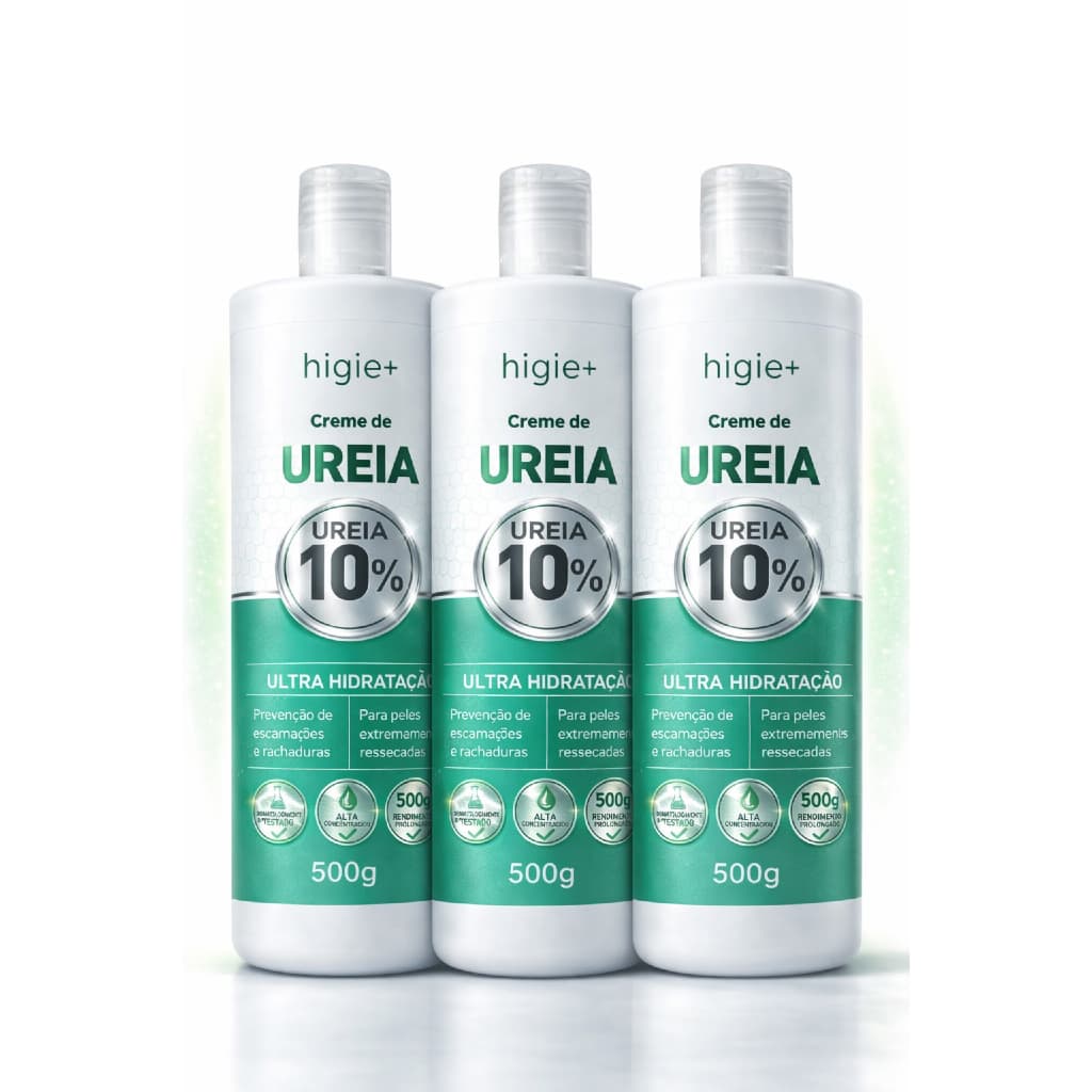 Kit 3 Cremes de Ureia 10% Higie+ 500g