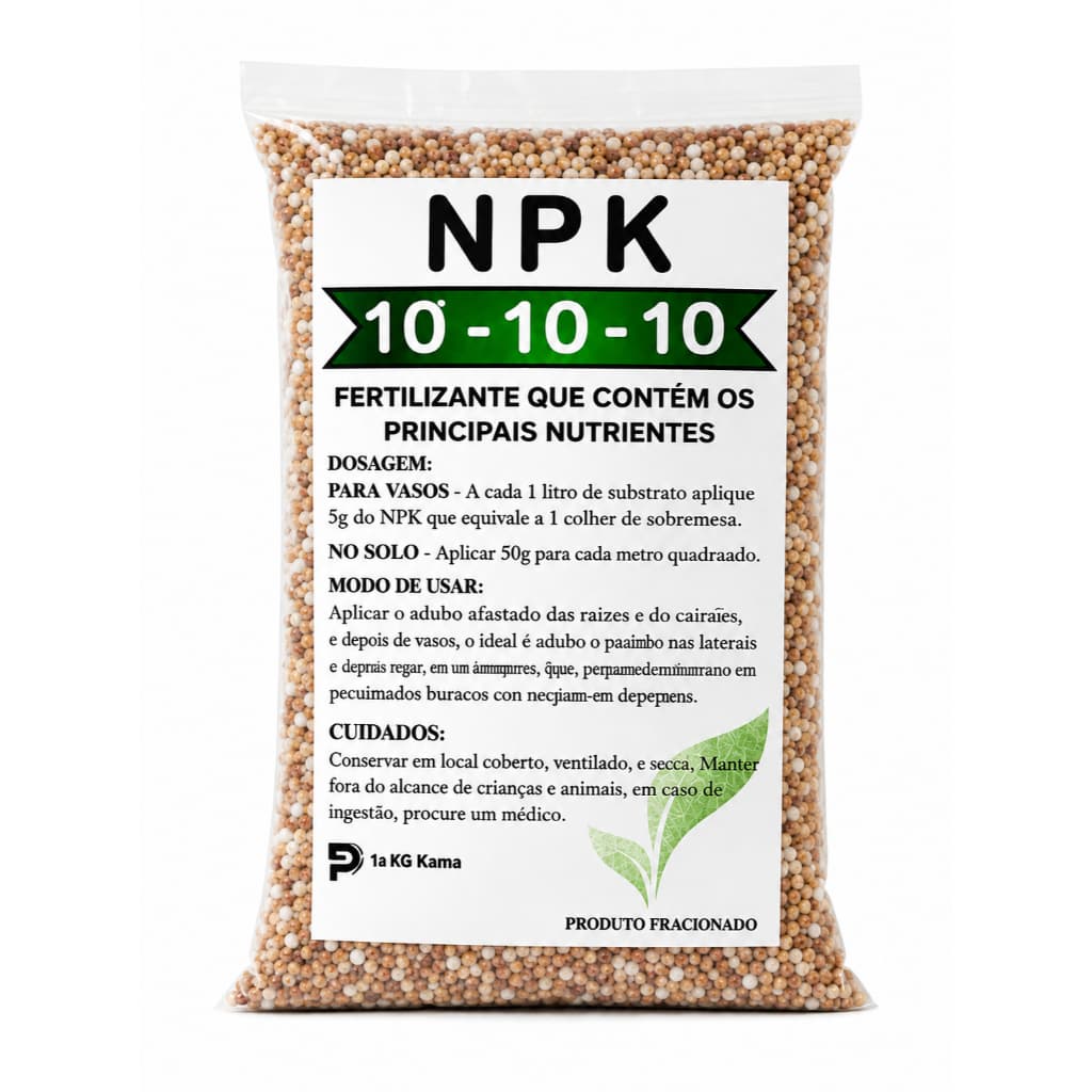 Adubo Fertilizante NPK 10-10-10 5kg Alta Nutrição para Flores , Hortas, Jardins, Vasos e Gramados