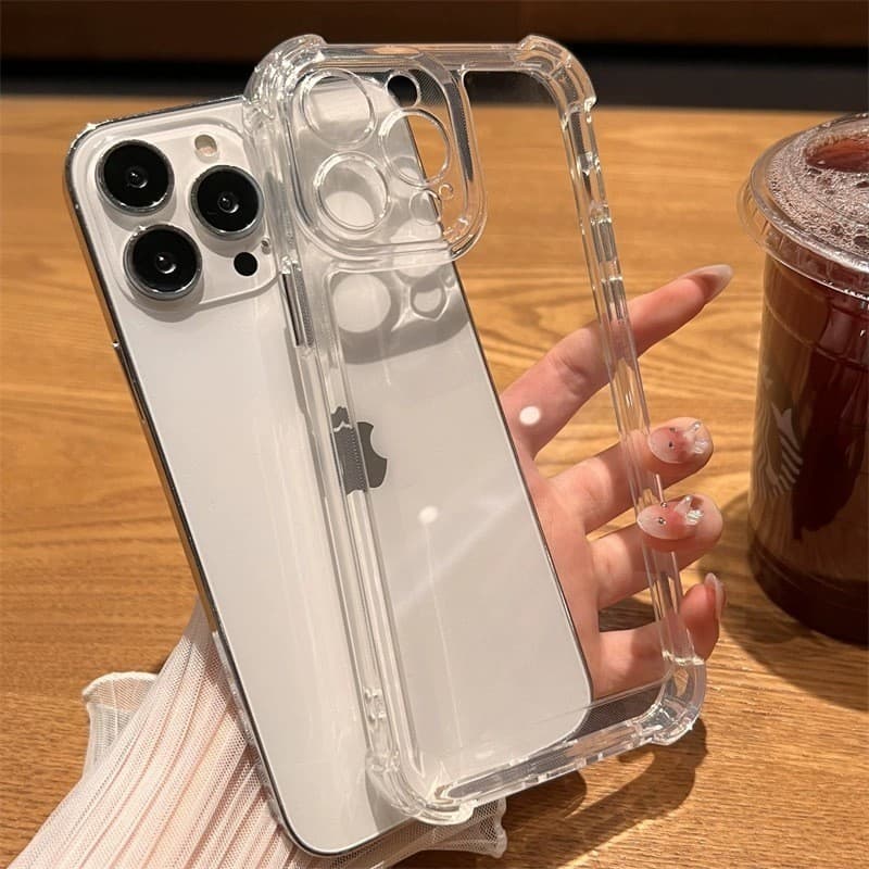 Kit 2 Capinha Para Iphone Anti Impacto Transparente Tpu Para IPhone 11 12 13 14 15 16 Pronto Entrega