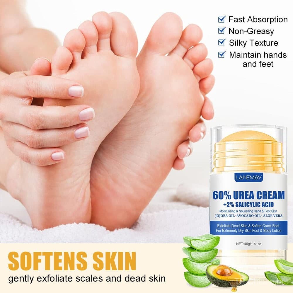 40g Ultra-Hidratante 60 % Creme Para Pés De Ureia Aloe Vera Suavizar Secos E Rachados-Esfoliação Suave Solução Diária Cu