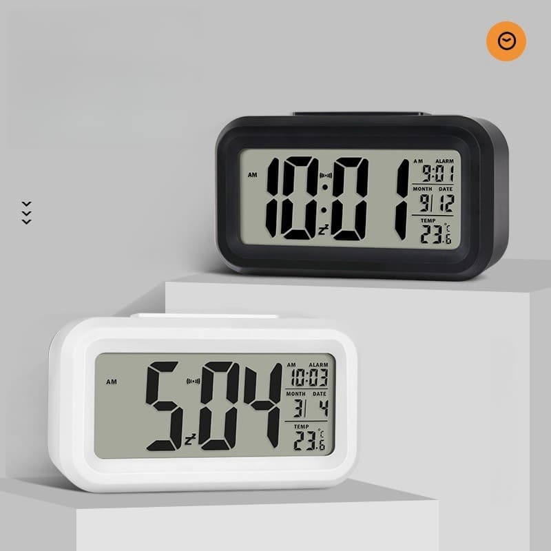 Relógio de Mesa Portátil Digital Despertador Led Lcd Brilha Escuro