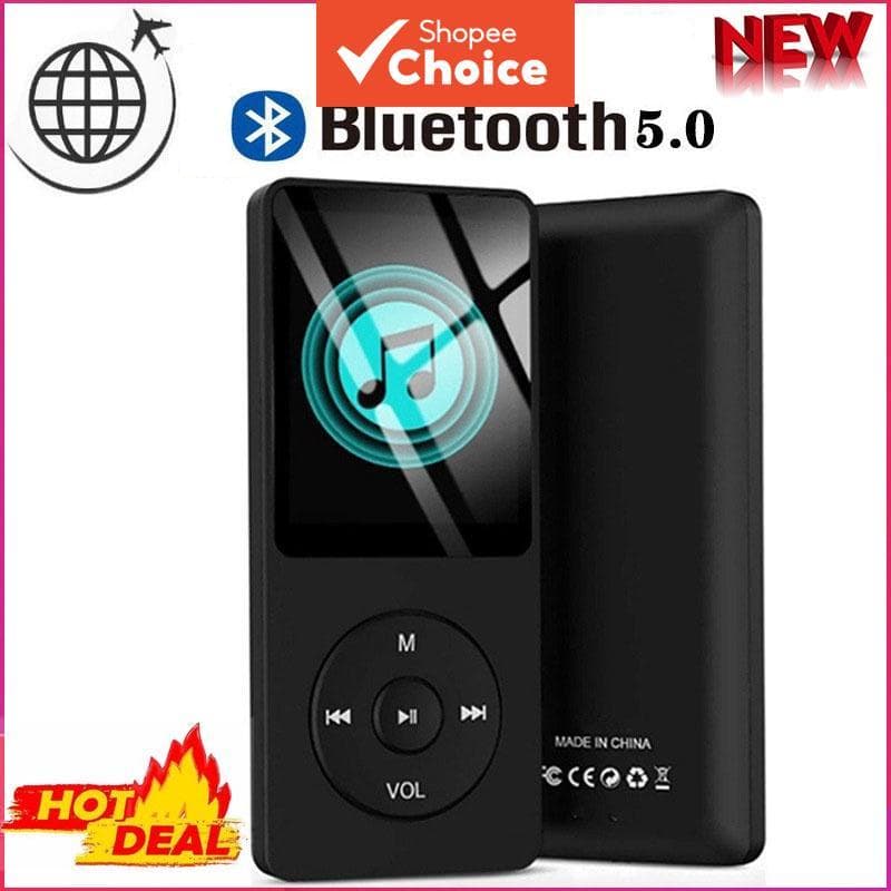 Bluetooth 5.0 MP3 Player HIFI Sport Music Speakers MP4 Media FM Radio Voice Recorder Ebook Reader