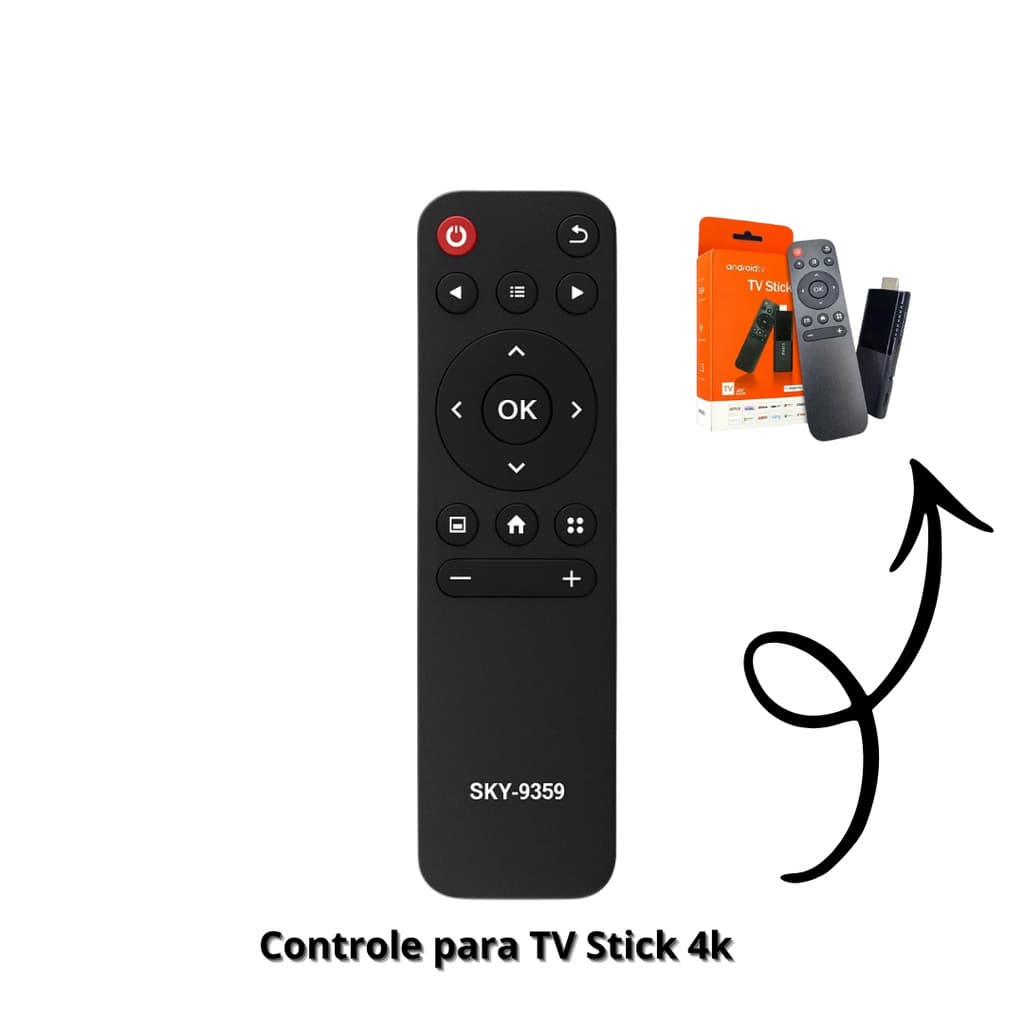 Controle Remoto Compativel Tv Stick Wi-fi Smart Tv Android