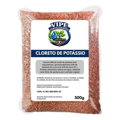 Adubo Cloreto De Potássio Kcl Fertilizante Potássico 500g