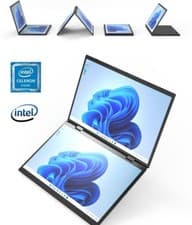 Laptop 14 Inch 2 In 1 Intel N95 Notebooks Dual Screen 16GB RAM 1TB 2240*1440
