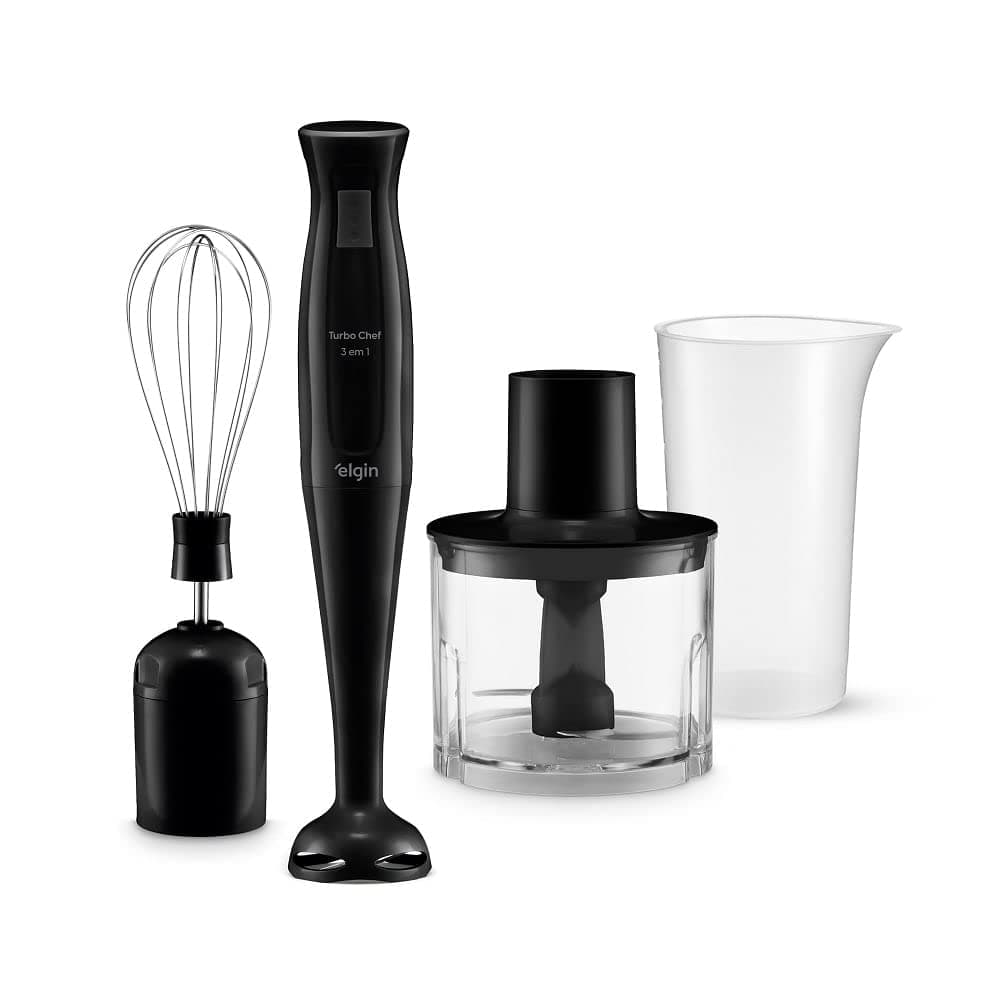 Mixer Vertical Turbo Chef Elgin 3 em 1 200W Preto 220v : Amazon.com.br: Cozinha