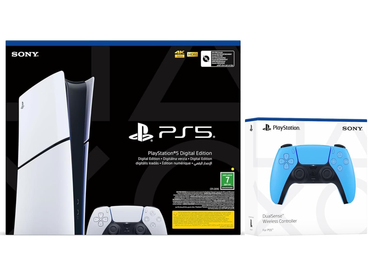 PlayStation 5 Slim Digital Edition Console + Blue Controller Bundle (KSA version) : Amazon.com.br: Games e Consoles
