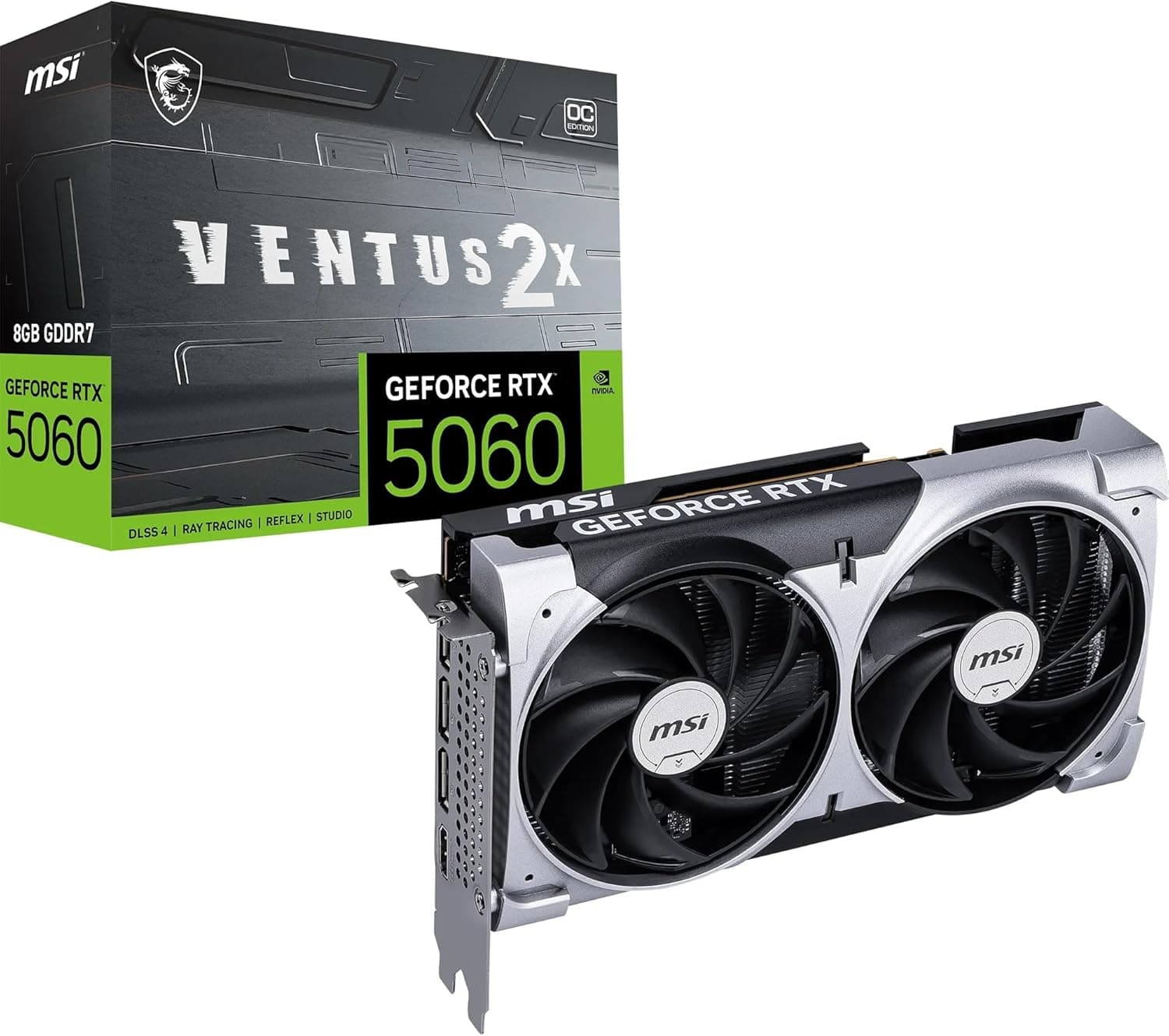 MSI GeForce RTX 5060 Ventus 2X OC (8GB GDDR7/PCI Express 5.0/2535MHz/28000MHz)