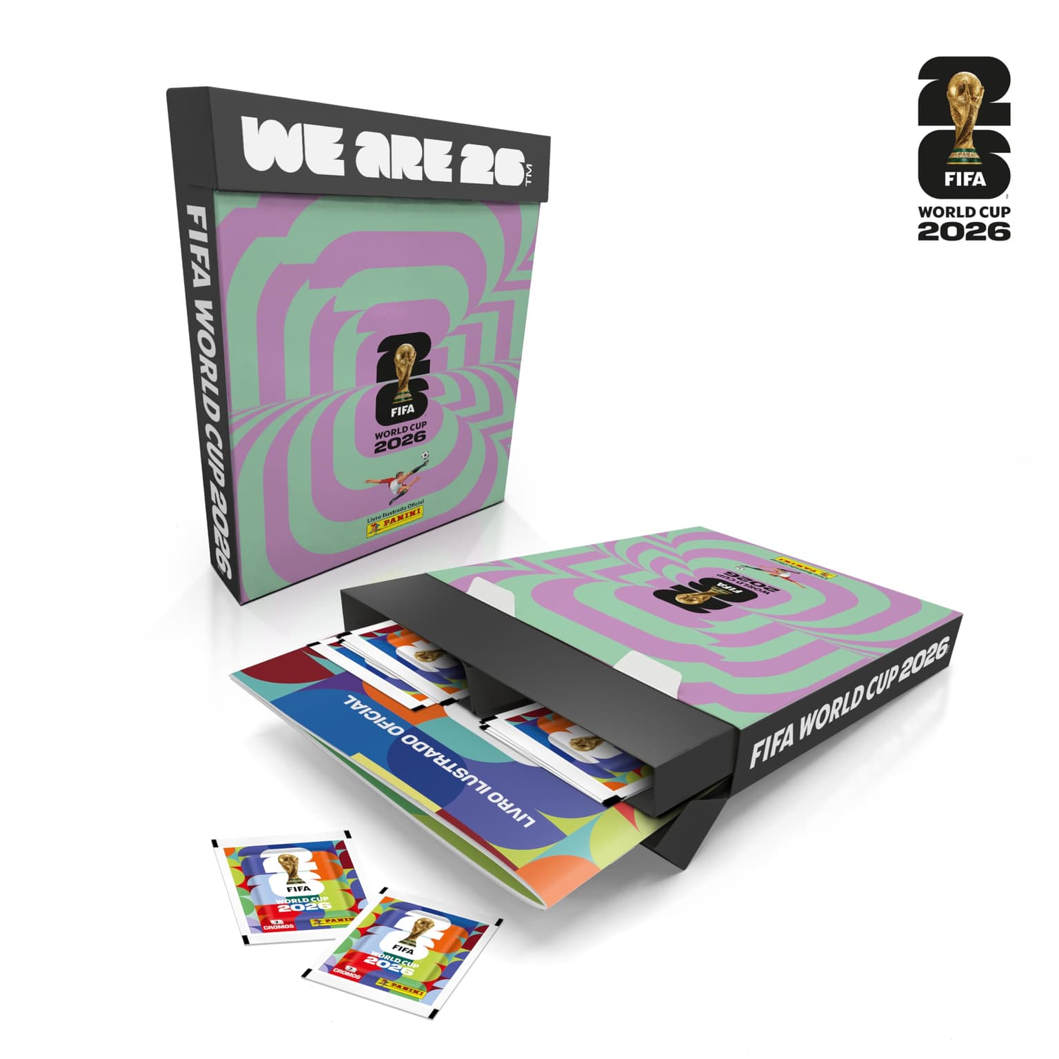 Copa do Mundo da FIFA 2026&trade; Box Fliptop C/ 1 &Aacute;lbum Brochura + 30 Envelopes de Figurinhas FIFA WORLD CUP 2026&trade; | Amazon.com.br