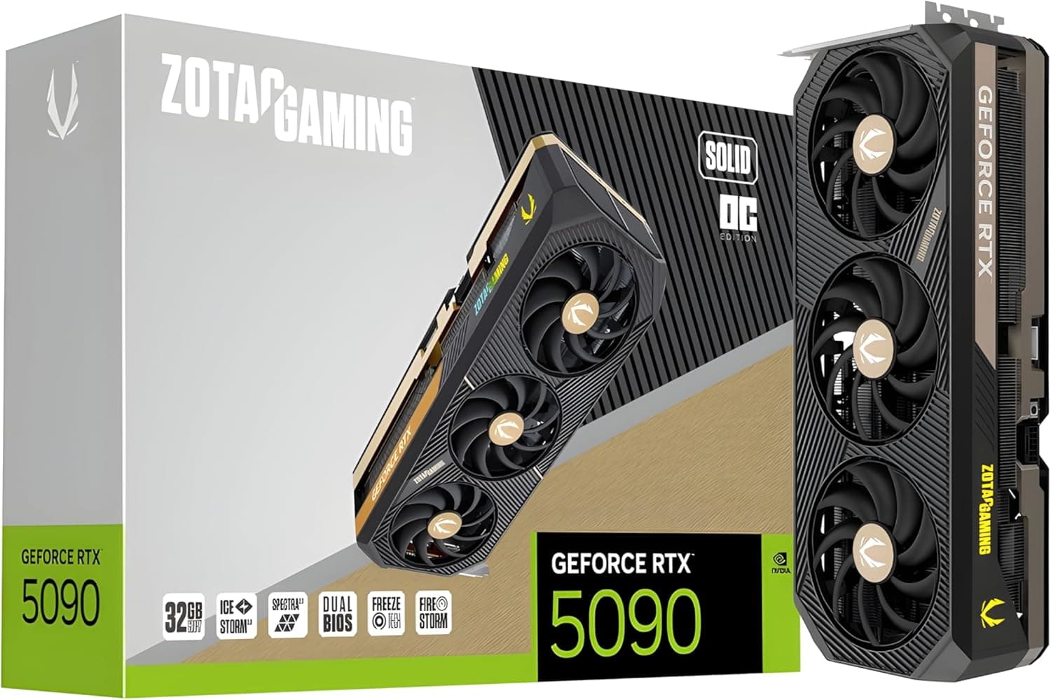 PLACA DE VIDEO ZOTAC Gaming GeForce RTX 5090 Solid 32GB GDDR7 Reflex 2 RTX AI DLSS4