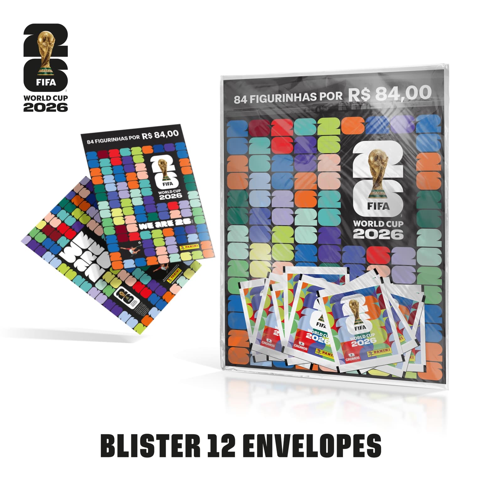 Kit 12 Envelopes de Figurinhas da Copa do Mundo da FIFA 2026&trade; + Cartela | Amazon.com.br