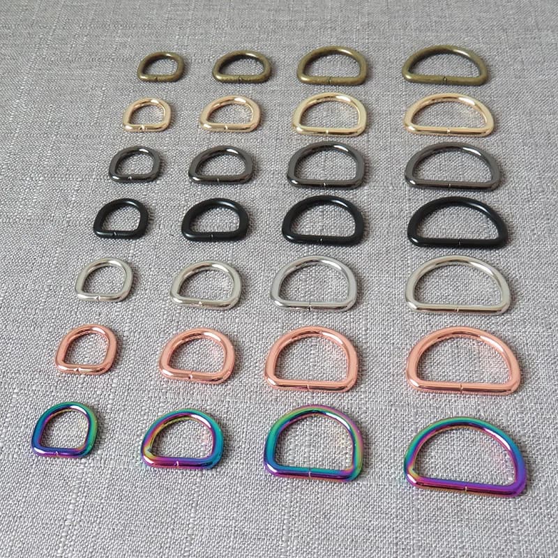 1 pçs 15mm 20mm 25mm 32mm metal d anel cinto fivela fecho para saco coleira de cão arnês trela mochila costura vestuário acessório