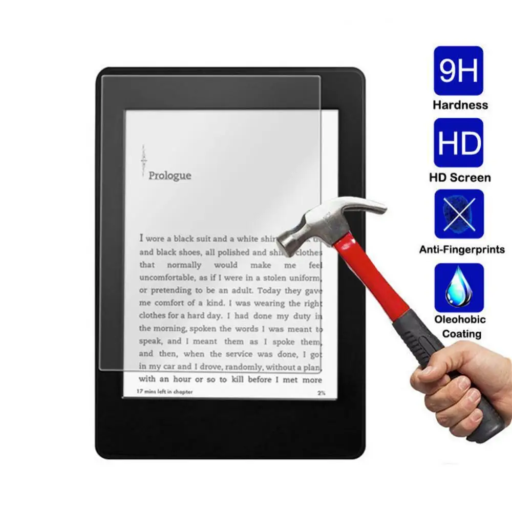 Filme de vidro temperado transparente paperwhite kindle 1/2/3