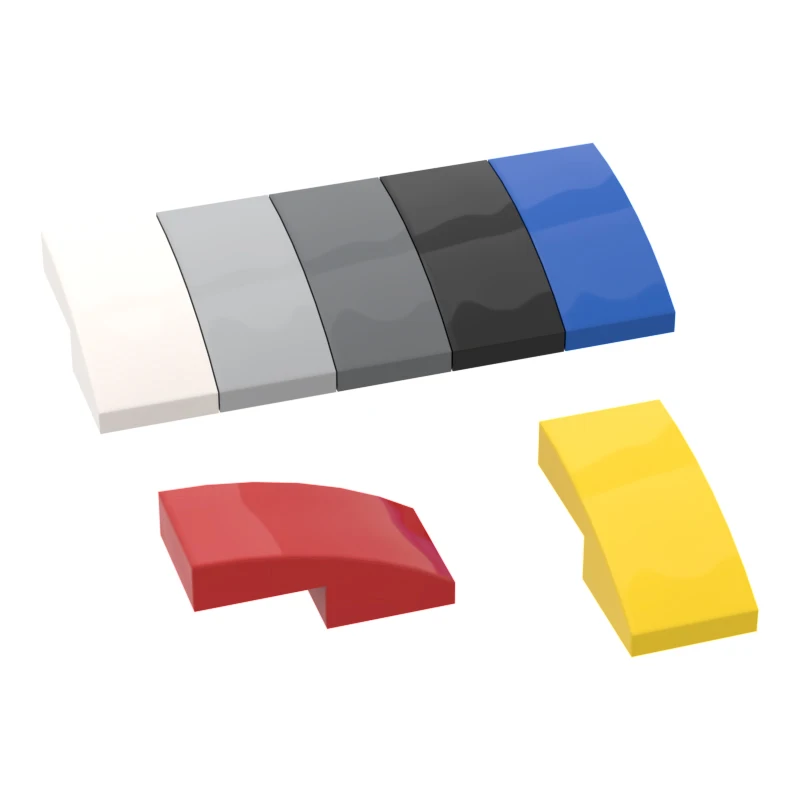 11477 inclinação curvada 2x1 tijolos coleções em massa modular gbc brinquedos para moc técnico conjunto 1 pçs presentes blocos de construção