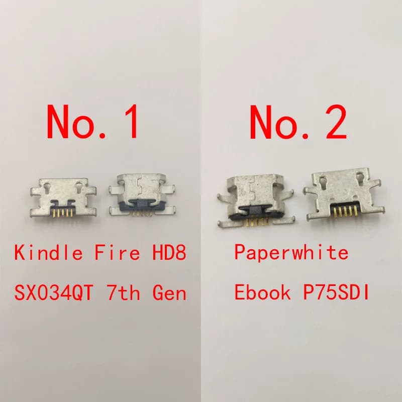 10 pces usb carregador doca conector contato para kindle fire hd8 sx034qt 7th gen/paperwhite ebook p75sdi porto de carregamento plug