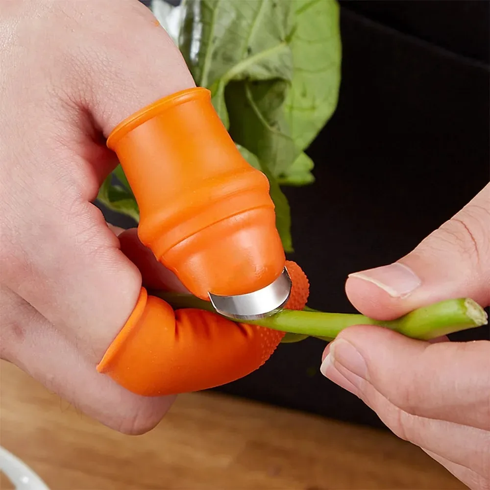 Cortador de polegar, ferramentas de jardinagem, tesouras de poda, para colheita de plantas e vegetais, separador de dedos, ferramenta.