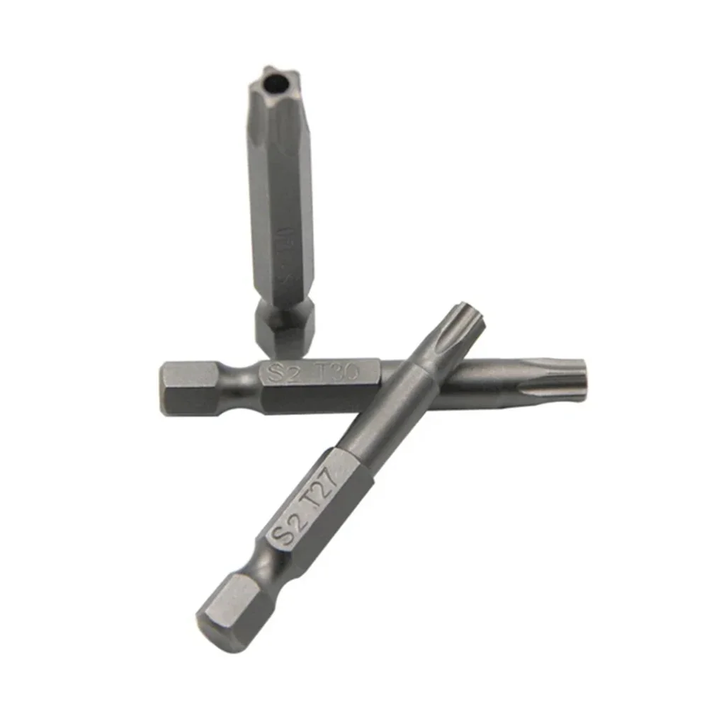 Hex Shank Magnética Torx Chave De Fenda, Parafusadeira Conjunto De Ferramentas Manuais, Five Point, 50mm, 1/4 ", Bit-T40, 1Pc