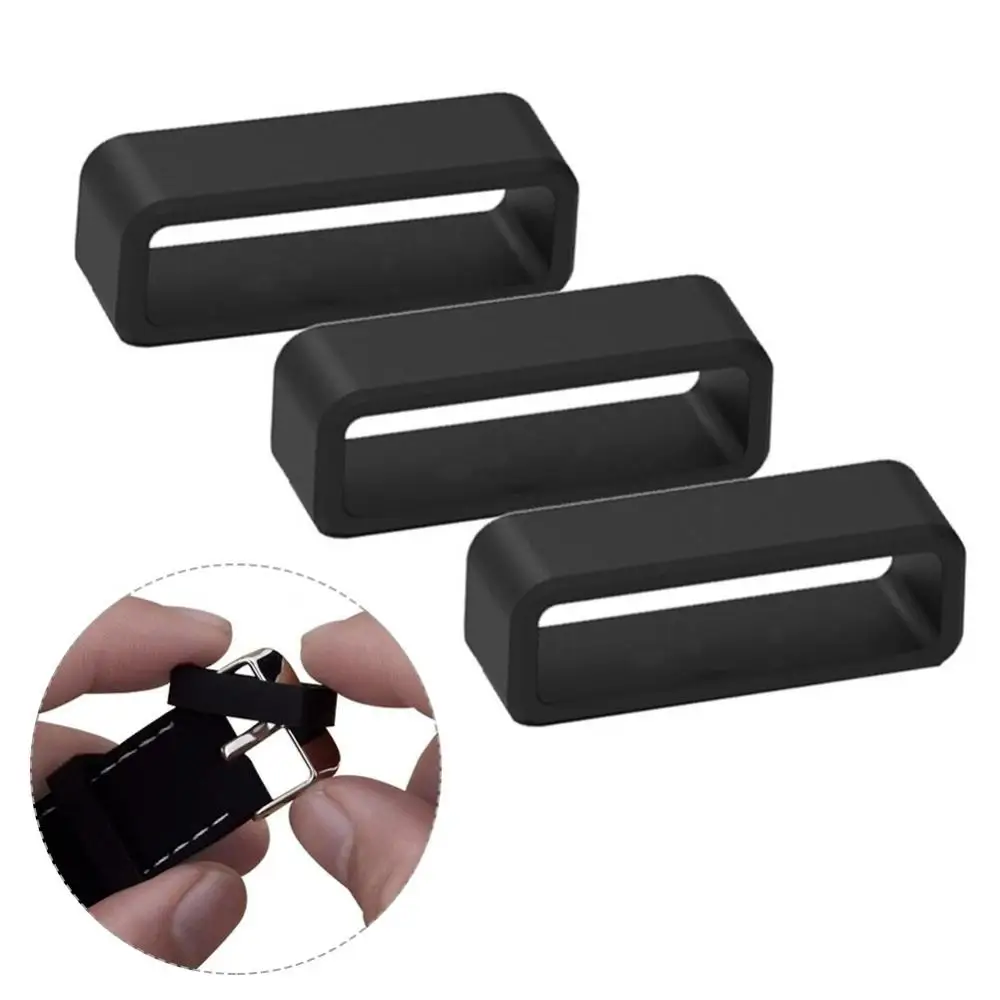 Bloqueio de fivela de relógio de silicone 12mm-22mm/24mm/26mm/28mm/30mm fecho de substituição pulseira de relógio de pulso anel de laço