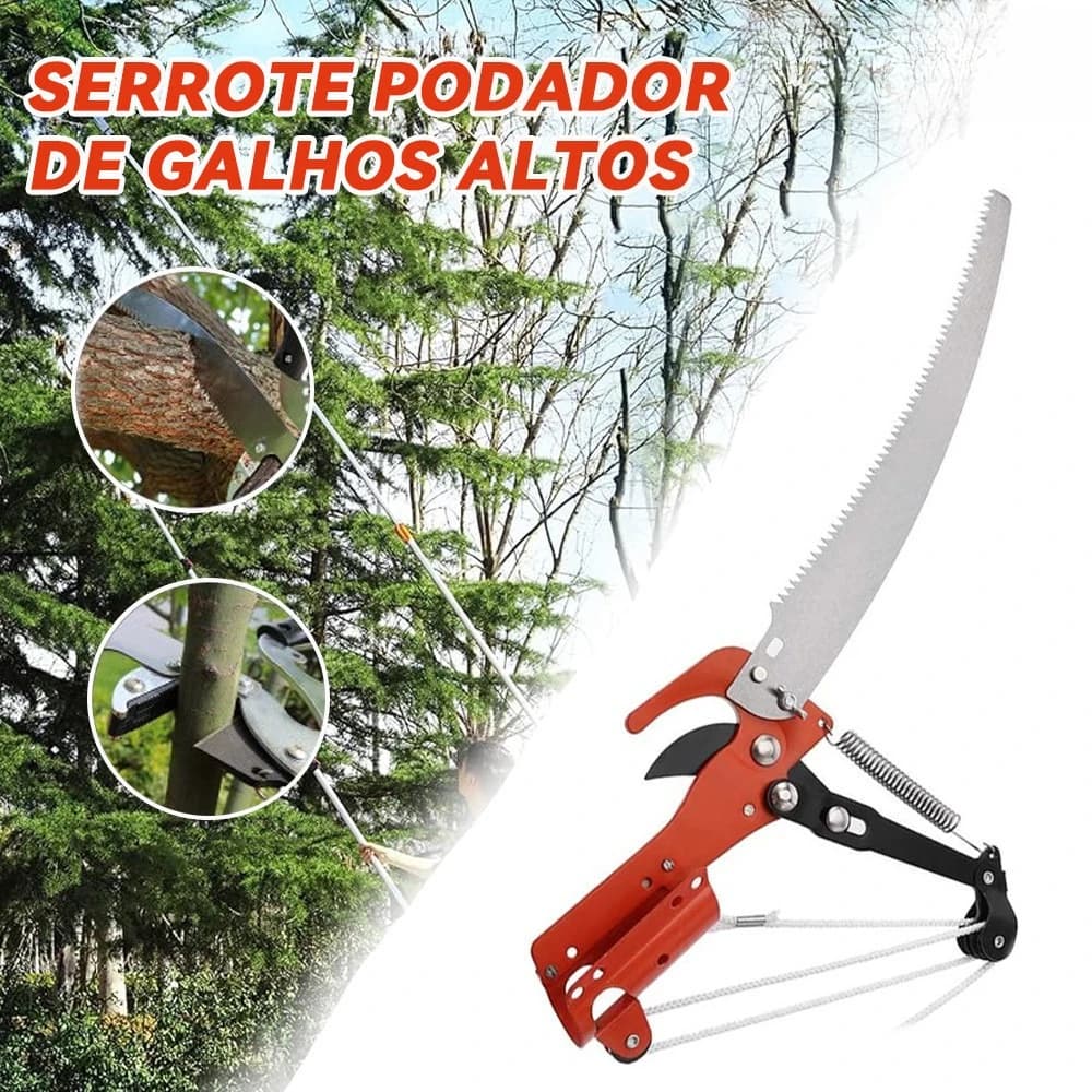 Kit 2 em 1 Serra de Poda e Tesoura Podadora em Aço Inoxidável Profissional para Jardinagem e Poda de Galhos