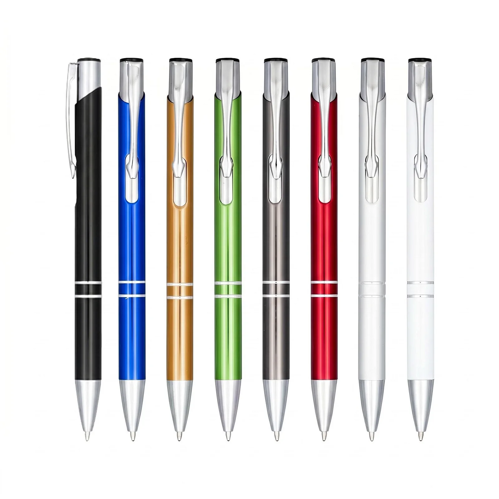 Caneta esferográfica de metal da moda, canetas esferográficas personalizadas, adicionar logotipo, anunciar, presente promocional, evento barato, presente personalizado premium