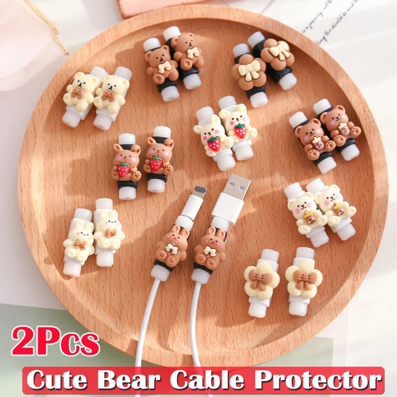 2 pçs cabo de carregamento protetor cabo de fio organizador tubo carregador cabo manga linha saver para iphone ipad macbook telefones linhas dados