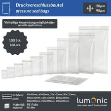 100-2000x Ziplock Bags 50μm 90μm Zip Bags for Small Parts Travel Storage