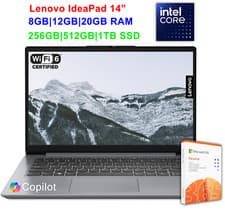 2026 Lenovo IdeaPad Laptop Notebook 14" Intel Processor Up to 20GB RAM & 1TB SSD