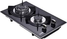 12" Dual Fuel Gas Cooktop - 2 Sealed Burners, Tempered Glass, Black DK123-A01S