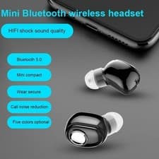 Wireless Bluetooth Earbuds In-Ear Stereo Earphones Headset Headphones Single BK@