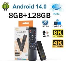 Smart TV Stick Android 14 8K WiFi 6 Bluetooth Fire 8GB RAM Streaming IPTV IP TV