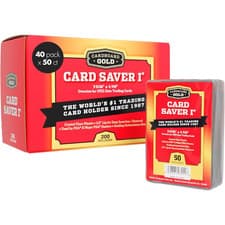 CBG 2000 ct CASE Card Saver I 1 Semi Rigid Sports Card Holder Cardboard Gold