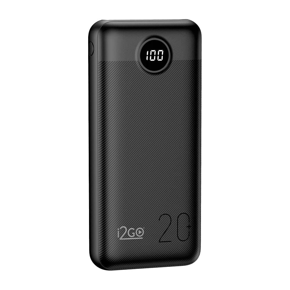 I2GO, Carregador Portátil (Power Bank) Ultra Rápido 20000mAh, Power Delivery 20W, 2 Saídas USB + 1 Saída/Entrada USB-C, Preto, i2GO PRO | Amazon.com.br
