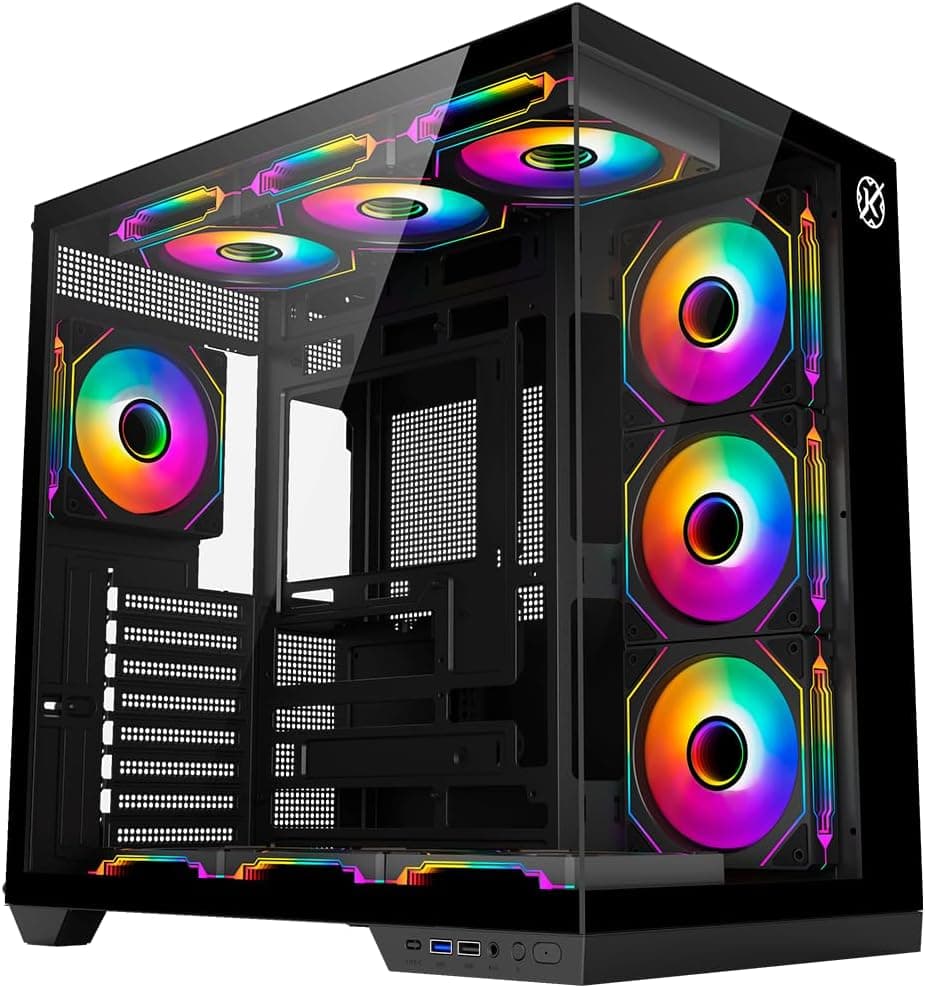 Gabinete Kalkan Skye Preto Aquário ATX USB 3.0 Sem Fans KLK00041